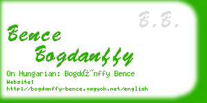 bence bogdanffy business card